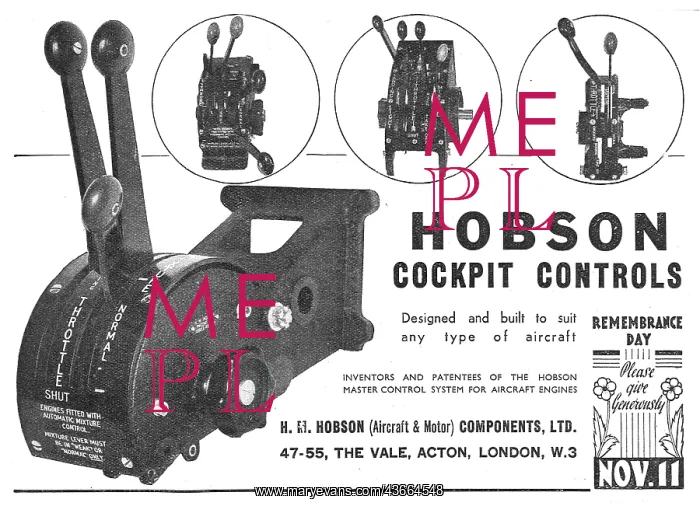 : Hobson Aero Engine Carburettors & Cockpit Controls : Hobson Aero Engine Carburettors & Cockpit Controls