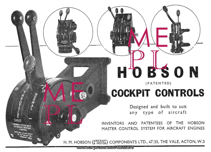 : Hobson Aero Engine Carburettors & Cockpit Controls : Hobson Aero Engine Carburettors & Cockpit Controls