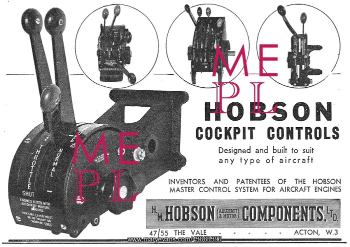 : Hobson Aero Engine Carburettors & Cockpit Controls : Hobson Aero Engine Carburettors & Cockpit Controls