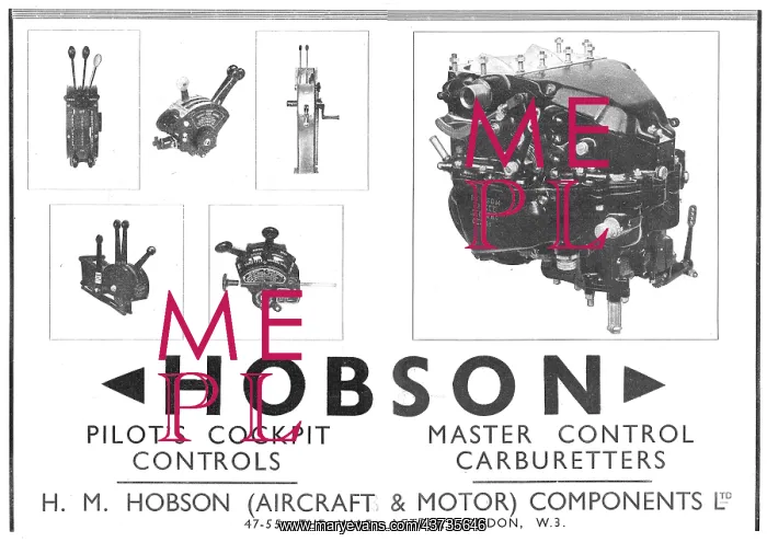 : Hobson Carburetters & Cockpit Controls : Hobson Carburetters & Cockpit Controls