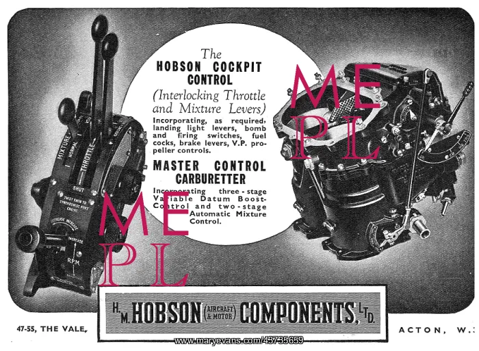 : Hobson Carburetters & Cockpit Controls : Hobson Carburetters & Cockpit Controls