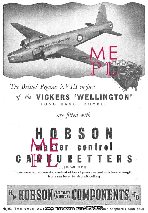 : Hobson Carburetters & Cockpit Controls : Hobson Carburetters & Cockpit Controls