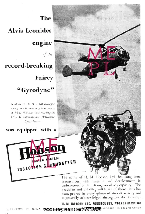 : Hobson Master Control Injection Carburetter : Hobson Master Control Injection Carburetter