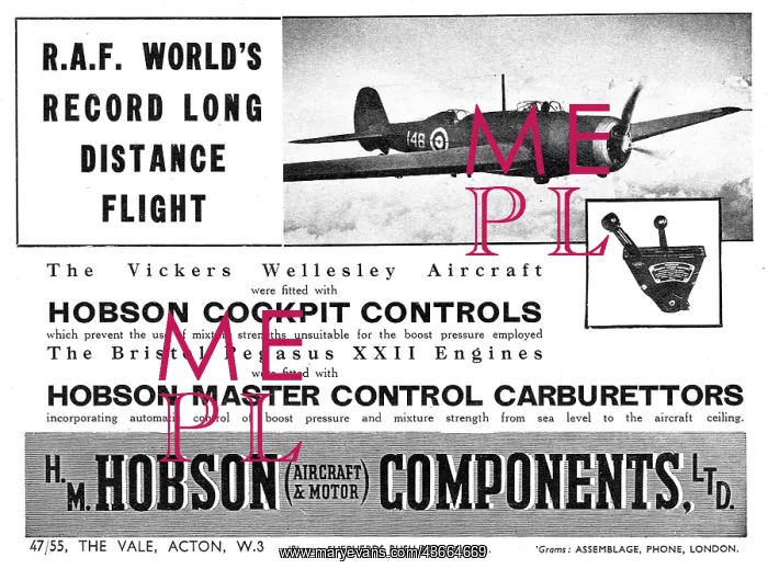 : Hobson Pilot's Cockpit Controls : Carburetter Controls : Hobson Pilot's Cockpit Controls : Carburetter Controls