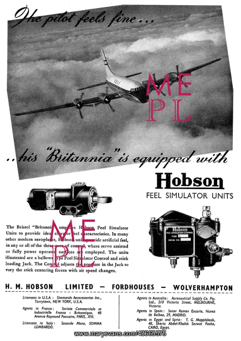 : Hobson Power Flying Controls & Hydraulic Components : Hobson Power Flying Controls & Hydraulic Components