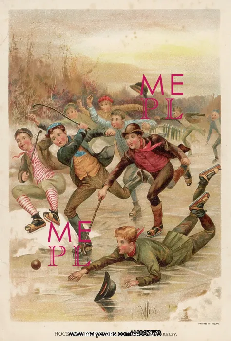  : Hockey on the ice, c. 1890