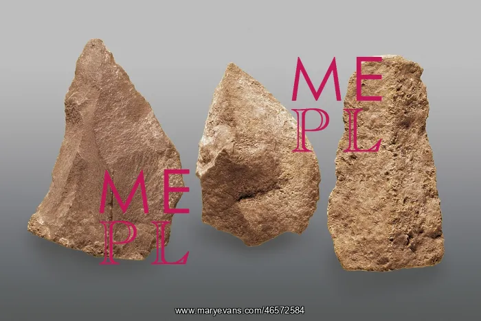 : Hoes. Mesolithic art. SPAIN. Barcelona. Archaeology : Hoes. Mesolithic art. SPAIN. Barcelona. Archaeology