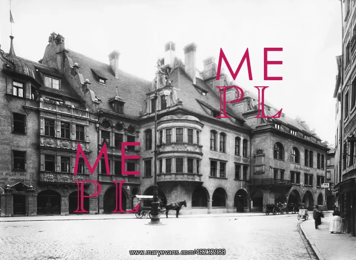 : Hofbraeuhaus in Munich, about 1900 : Hofbraeuhaus in Munich, about 1900
