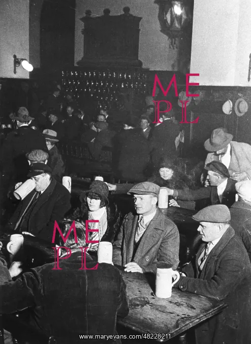 : At the Hofbraeuhaus in Munich, 1931 : At the Hofbraeuhaus in Munich, 1931