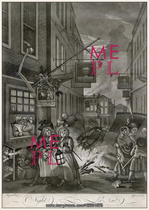 : Hogarth, Four Times of the Day, Night : Hogarth, Four Times of the Day, Night