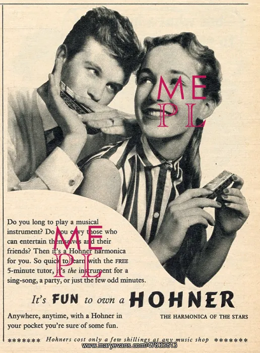 : Hohner harmonica advertisement : Hohner harmonica advertisement