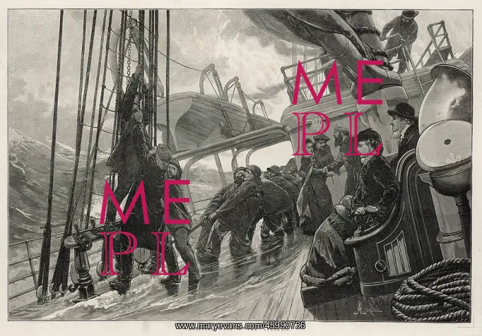 : Hoisting Sail in the Atlantic, 1884 : Hoisting Sail in the Atlantic, 1884