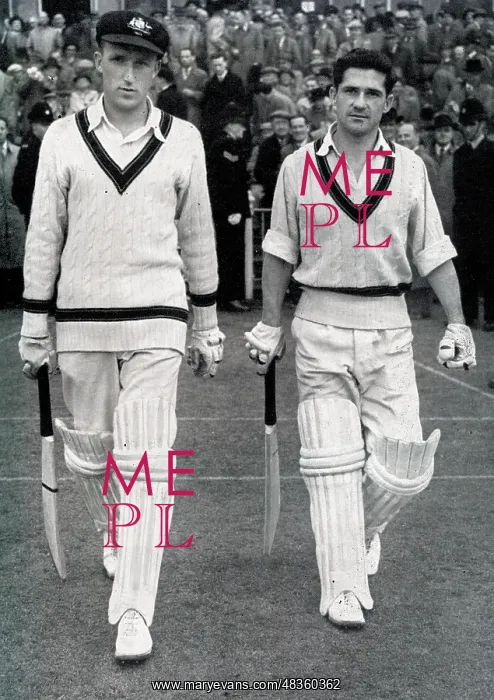 : Hole and Harvey, third test against England : Hole and Harvey, third test against England
