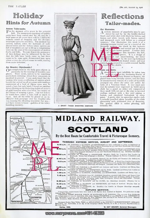 : Holiday reflections and advert for Midland Railway : Holiday reflections and advert for Midland Railway