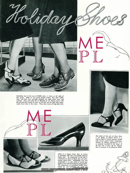 : Holiday shoes 1933 : Holiday shoes 1933