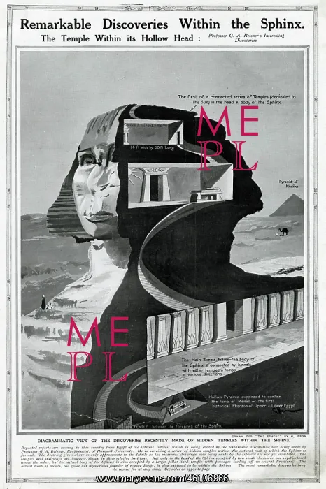 : The hollow head of the Sphinx, Egypt : The hollow head of the Sphinx, Egypt