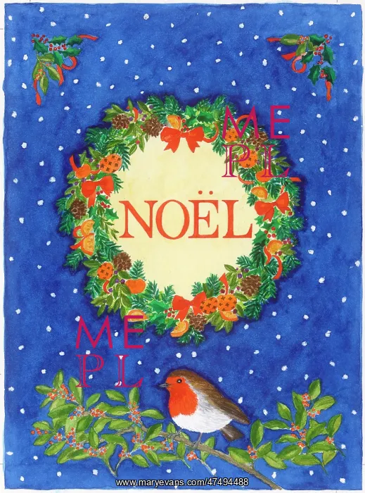 : Holly wreath with red ribbons and Nool : Holly wreath with red ribbons and Nool