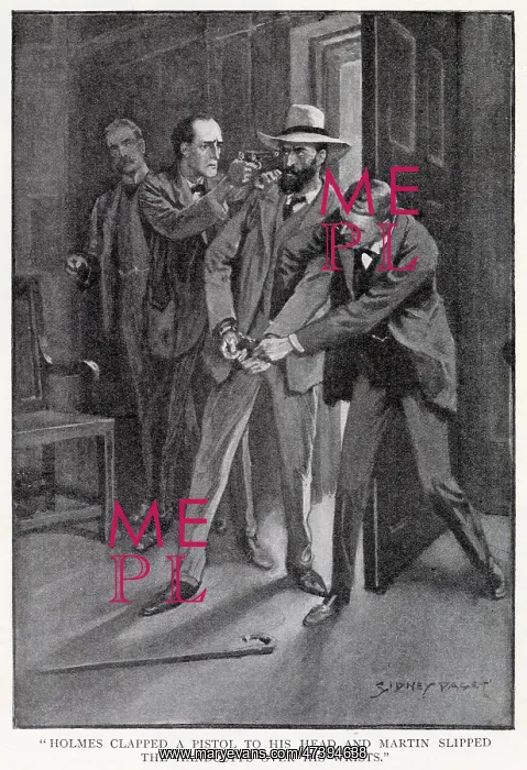 : Holmes clapped a pistol : Holmes clapped a pistol