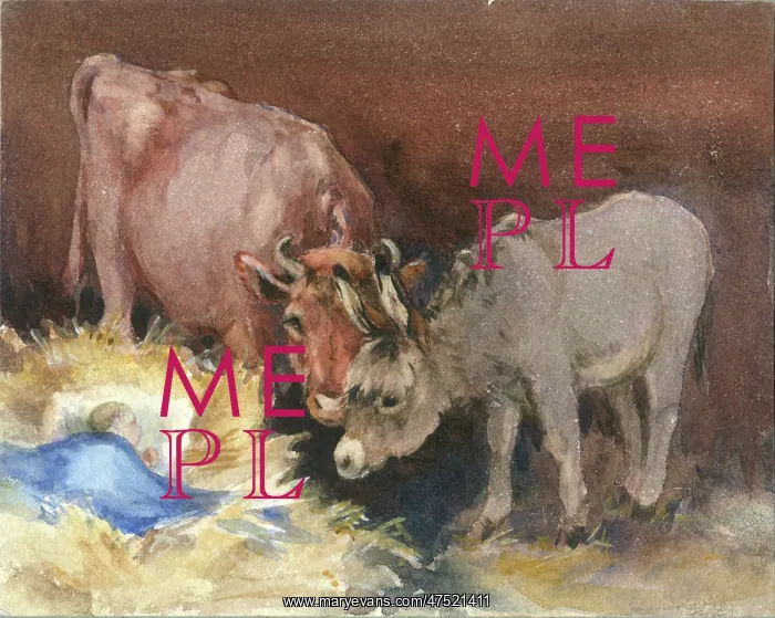  : Holy Baby in stable with ox and ass