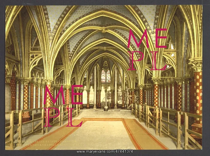 : The Holy Chapel (i.e. Sainte-Chappelle), interior of lower : The Holy Chapel (i.e. Sainte-Chappelle), interior of lower