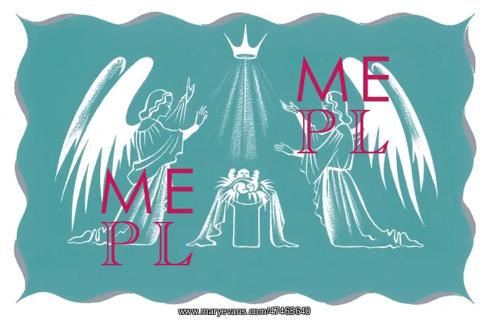 : Holy Child in Crib ? with two angels : Holy Child in Crib ? with two angels