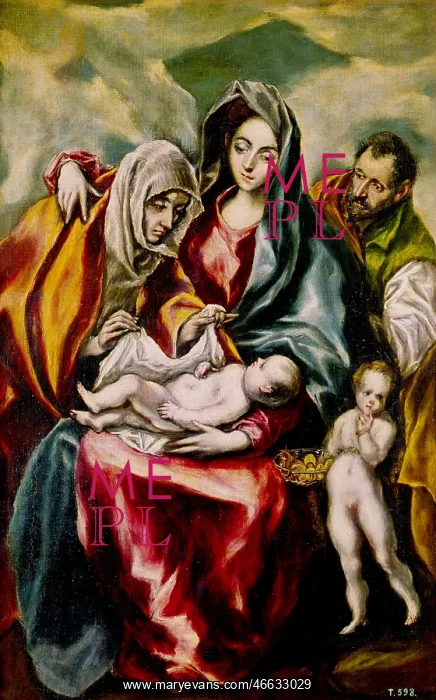 : The Holy Family, by El Greco : The Holy Family, by El Greco