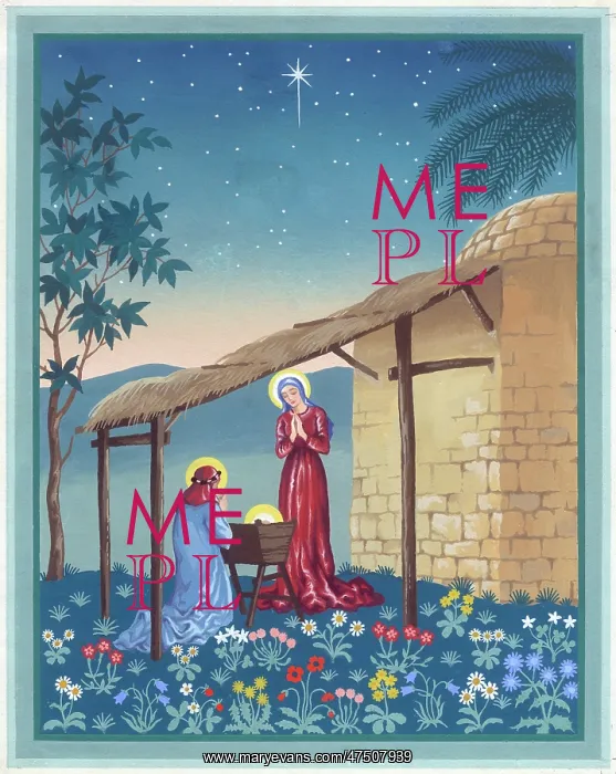  : The Holy Family with flowers