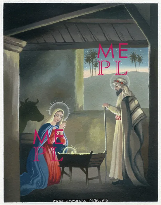 : Holy Family in the Stable : Holy Family in the Stable