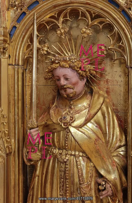: Holy king, Crucifixion Altarpiece, Musee des Beaux-Arts : Holy king, Crucifixion Altarpiece, Musee des Beaux-Arts