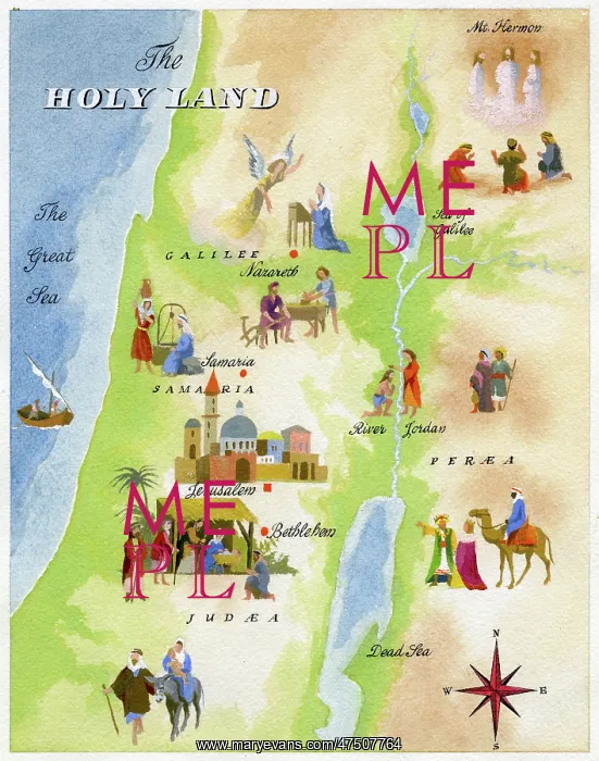 : Holy Land with scenes from life of Christ : Holy Land with scenes from life of Christ