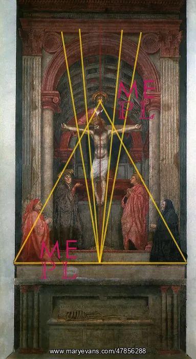 : Holy Trinity, by Masaccio - Vanishing Point - 2 / 2 : Holy Trinity, by Masaccio - Vanishing Point - 2 / 2