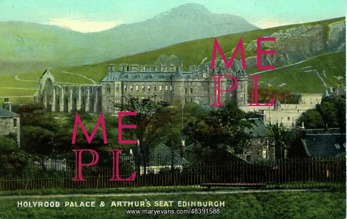 : Holyrood Palace & Arthur's Seat, Edinburgh, Midlothian : Holyrood Palace & Arthur's Seat, Edinburgh, Midlothian