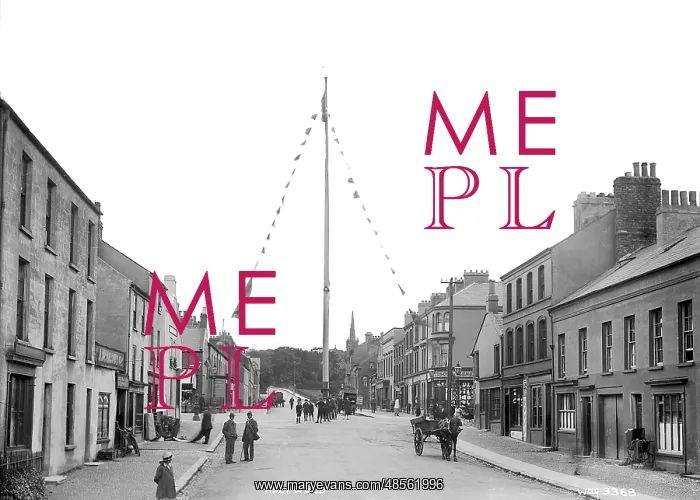 : Holywood - a street scene view up to the Maypole : Holywood - a street scene view up to the Maypole