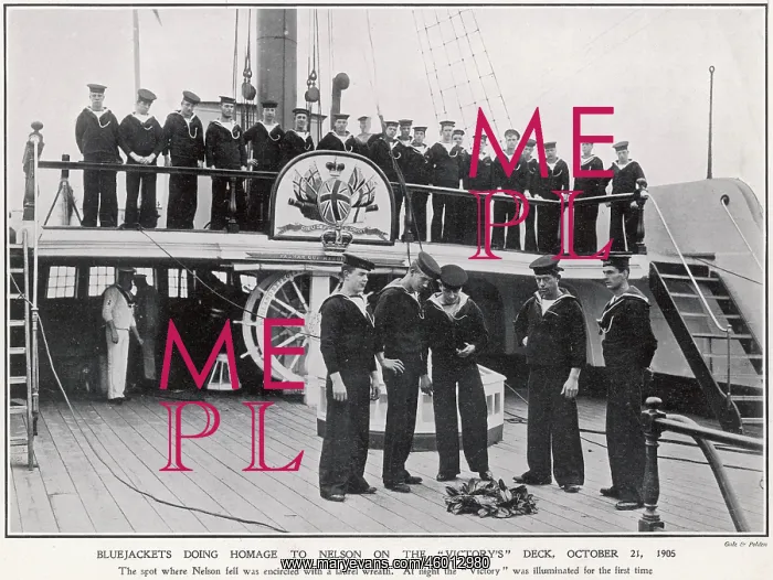 : Homage to Nelson on the Victory's deck 1905 : Homage to Nelson on the Victory's deck 1905