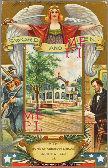 : The Home of Abraham Lincoln - Postcard : The Home of Abraham Lincoln - Postcard
