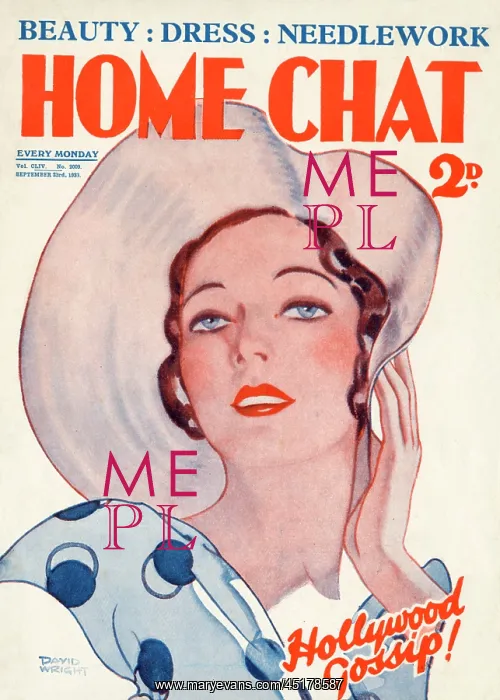 : Home Chat magazine cover by David Wright : Home Chat magazine cover by David Wright