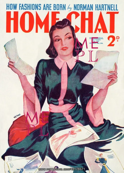 : Home Chat magazine cover by David Wright : Home Chat magazine cover by David Wright