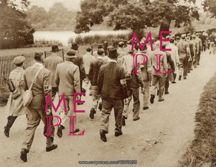 : Home Guard march to lecture : Home Guard march to lecture