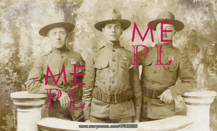 : Three Home Guard men, Cincinnati, Ohio, USA : Three Home Guard men, Cincinnati, Ohio, USA