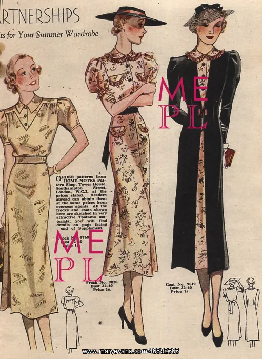 : Home Notes June 1937 - two-piece, summer, outfits : Home Notes June 1937 - two-piece, summer, outfits