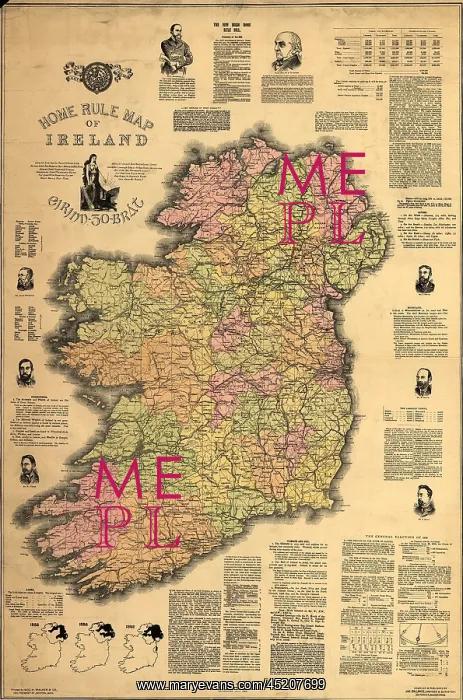 : Home Rule map of Ireland : Home Rule map of Ireland
