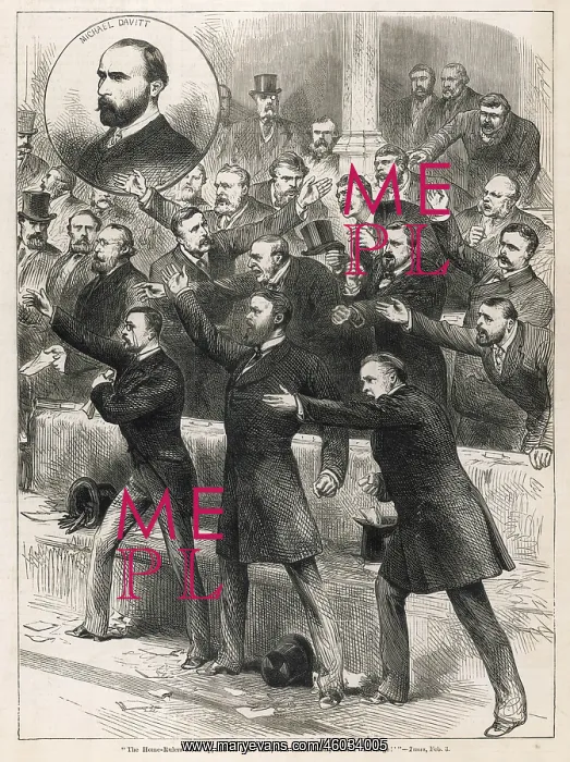: Home Rulers shouting in the House of Commons : Home Rulers shouting in the House of Commons