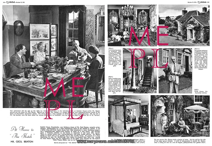 : At Home to The Sketch - Cecil Beaton (Reddish House) : At Home to The Sketch - Cecil Beaton (Reddish House)