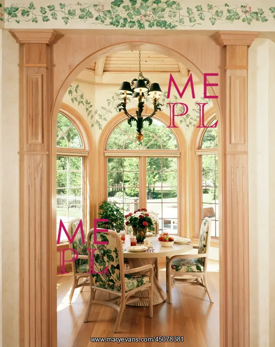 : At Home Solarium Breakfast Table Set with Flowers in Center : At Home Solarium Breakfast Table Set with Flowers in Center
