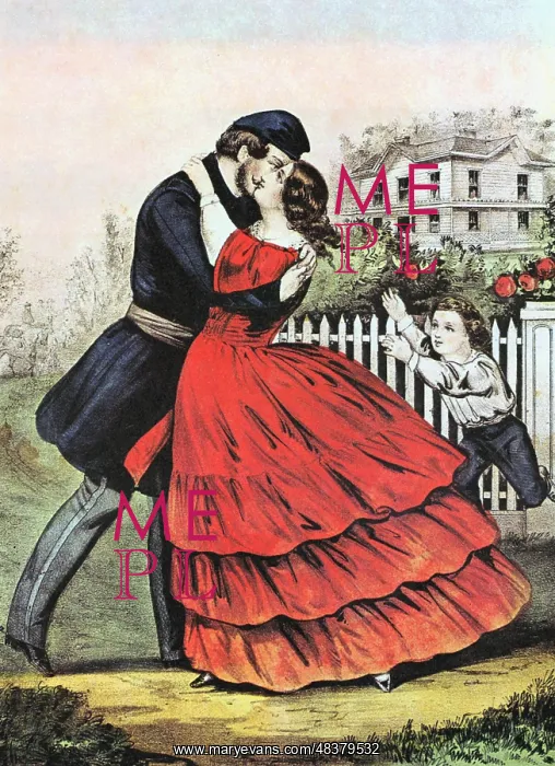 : Home from the War': Currier and Ives print of : Home from the War': Currier and Ives print of