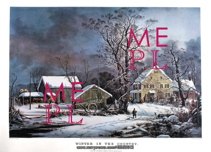 : Home - winter - Currier & Ives - nature : Home - winter - Currier & Ives - nature