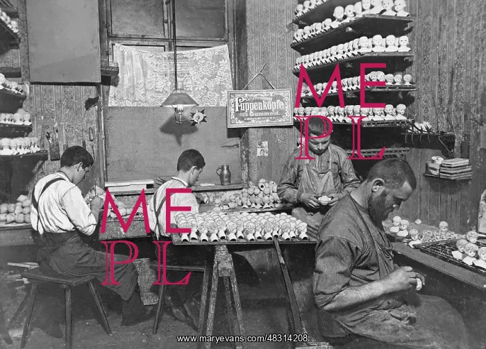 : Home workers for the toy industry, 1902 : Home workers for the toy industry, 1902