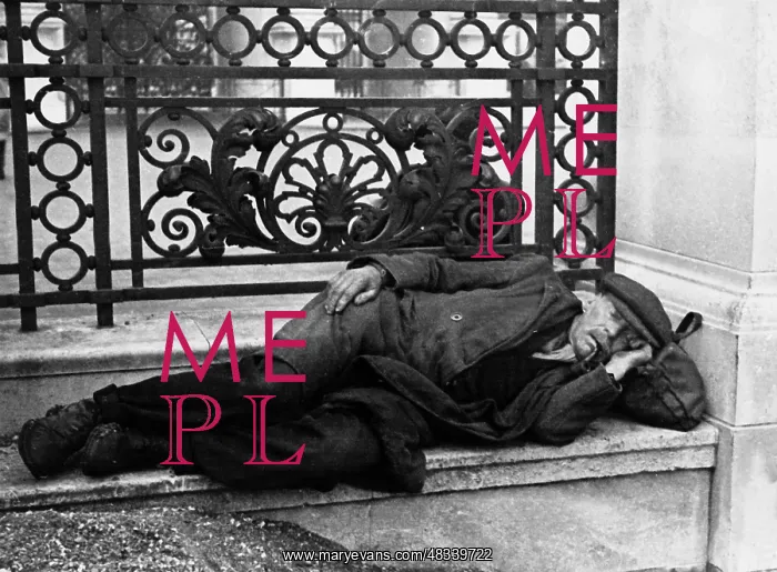 : A homeless man in London : A homeless man in London