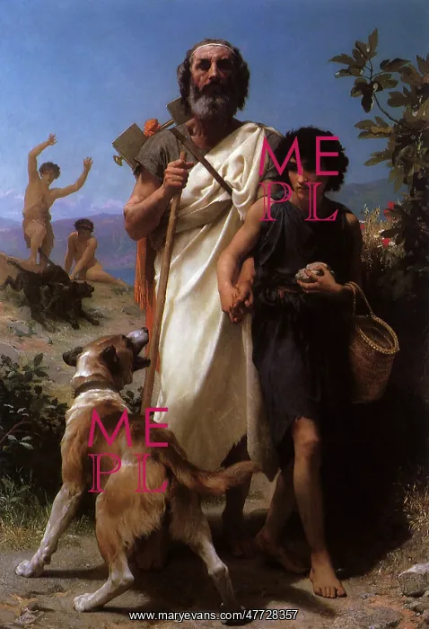 : Homer and His Guide, by Bouguereau : Homer and His Guide, by Bouguereau