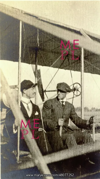 : Hon Cs Rolls and Wilbur Wright after the flight : Hon Cs Rolls and Wilbur Wright after the flight